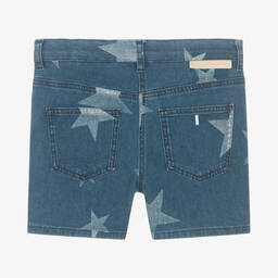 Stella McCartney Kids-Teen Girls Blue Star Print Denim Shorts | Childrensalon Outlet
