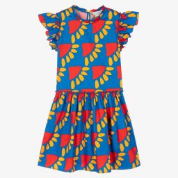 Stella McCartney Kids-Синее платье с солнечными лучами для подростков | Childrensalon Outlet