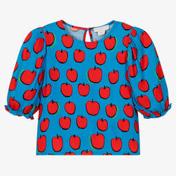 Stella McCartney Kids-Teen Girls Blue Viscose Blouse | Childrensalon Outlet