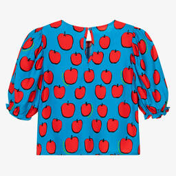 Stella McCartney Kids-Teen Girls Blue Viscose Blouse | Childrensalon Outlet