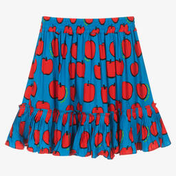 Stella McCartney Kids-Голубая юбка из вискозы для девочек-подростков | Childrensalon Outlet