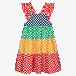 Stella McCartney Kids-Хлопковое платье в клетку для подростков | Childrensalon Outlet
