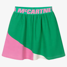 Stella McCartney Kids-Teen Girls Cotton Logo Skirt | Childrensalon Outlet