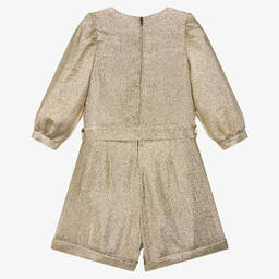 Stella McCartney Kids-Золотистый комбинезон с блестками | Childrensalon Outlet
