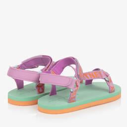 Stella McCartney Kids-Teen Girls Green & Purple Velcro Sandals | Childrensalon Outlet