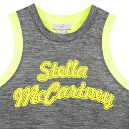 Stella McCartney Kids-Teen Girls Grey Logo Vest Top | Childrensalon Outlet