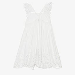 Stella McCartney Kids-Teen Girls Ivory Broderie Anglaise Dress | Childrensalon Outlet
