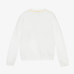 Stella McCartney Kids-Teen Girls Ivory Floral Cotton Cardigan | Childrensalon Outlet