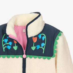 Stella McCartney Kids-Teen Girls Ivory Floral Fleece Jacket | Childrensalon Outlet