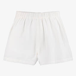 Stella McCartney Kids-Teen Girls Ivory Floral Linen Shorts | Childrensalon Outlet