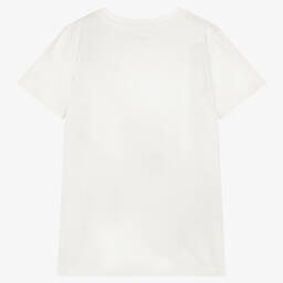 Stella McCartney Kids-تيشيرت تينز بناتي قطن عضوي لون عاجي | Childrensalon Outlet