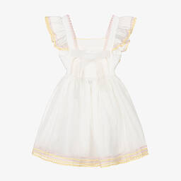 Stella McCartney Kids-Teen Girls Ivory Organza Dress | Childrensalon Outlet