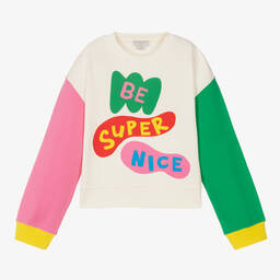 Stella McCartney Kids-Кремовый свитшот для девочек-подростков | Childrensalon Outlet
