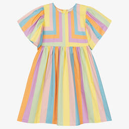 Stella McCartney Kids-Teen Girls Multicoloured Striped Cotton Dress | Childrensalon Outlet