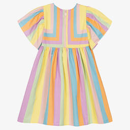 Stella McCartney Kids-Teen Girls Multicoloured Striped Cotton Dress | Childrensalon Outlet