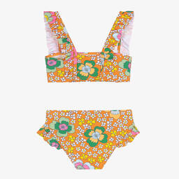 Stella McCartney Kids-Teen Girls Orange Floral Bikini (UPF50+) | Childrensalon Outlet