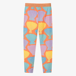 Stella McCartney Kids-Teen Girls Orange Shell Print Leggings | Childrensalon Outlet