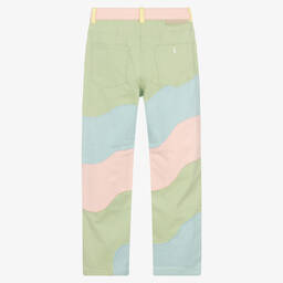 Stella McCartney Kids-Розовые джинсы свободного кроя с полосками | Childrensalon Outlet