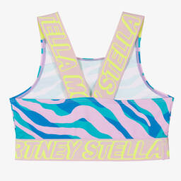 Stella McCartney Kids-Teen Girls Pink & Blue Sports Top (UPF50+) | Childrensalon Outlet