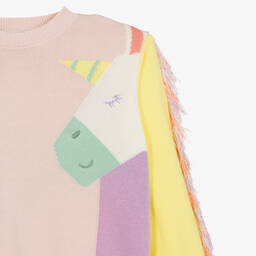 Stella McCartney Kids-Teen Girls Pink Cotton Unicorn Sweater | Childrensalon Outlet