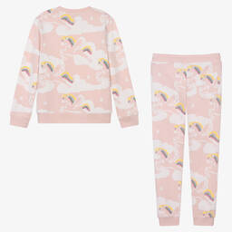 Stella McCartney Kids-Teen Girls Pink Cotton Unicorn Tracksuit | Childrensalon Outlet