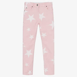 Stella McCartney Kids-Teen Girls Pink Denim Stars Jeans | Childrensalon Outlet