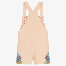 Stella McCartney Kids-Розовые шорты на бретелях с вышивкой | Childrensalon Outlet