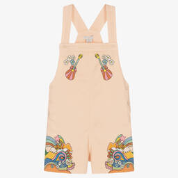 Stella McCartney Kids-Розовые шорты на бретелях с вышивкой | Childrensalon Outlet