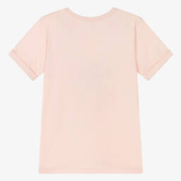 Stella McCartney Kids-Teen Girls Pink Flower Cotton T-Shirt | Childrensalon Outlet