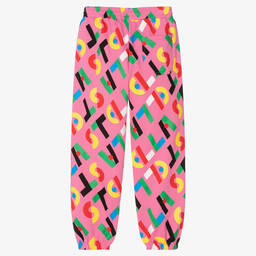 Stella McCartney Kids-Teen Girls Pink Logo Joggers | Childrensalon Outlet