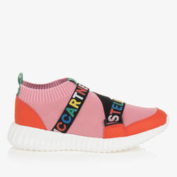 Stella McCartney Kids-ترينرز جوارب لون زهري وبرتقالي تينز بناتي | Childrensalon Outlet