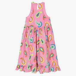 Stella McCartney Kids-Розовое платье с принтом пейсли | Childrensalon Outlet