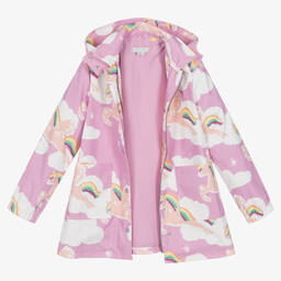 Stella McCartney Kids-Teen Girls Pink Rainbow & Unicorn Raincoat | Childrensalon Outlet