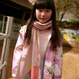 Stella McCartney Kids-Teen Girls Pink Rainbow & Unicorn Raincoat | Childrensalon Outlet
