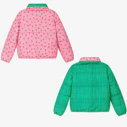 Stella McCartney Kids-Teen Girls Pink Reversible Puffer Jacket | Childrensalon Outlet