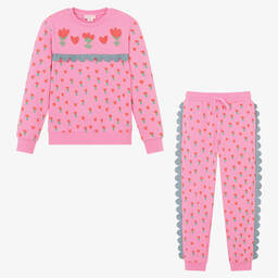 Stella McCartney Kids-Teen Girls Pink Tulips Cotton Tracksuit | Childrensalon Outlet
