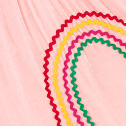 Stella McCartney Kids-فستان تينز بناتي مخمل وحرير لون زهري | Childrensalon Outlet