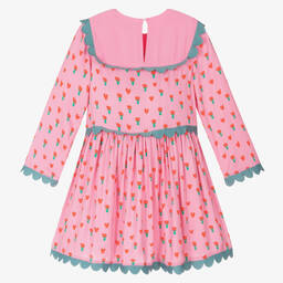 Stella McCartney Kids-Teen Girls Pink Viscose Tulips Dress | Childrensalon Outlet