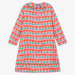 Stella McCartney Kids-Розовое платье из вискозы с тюльпанами | Childrensalon Outlet