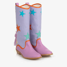 Stella McCartney Kids-Teen Girls Purple Star Cowboy Boots | Childrensalon Outlet