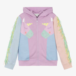 Stella McCartney Kids-Teen Girls Purple Unicorns Zip-Up Top | Childrensalon Outlet