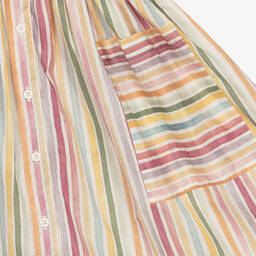 Stella McCartney Kids-Teen Girls Rainbow Striped Cotton Dress | Childrensalon Outlet