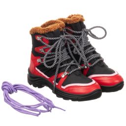 Stella McCartney Kids-Teen Girls Red & Black Boots | Childrensalon Outlet