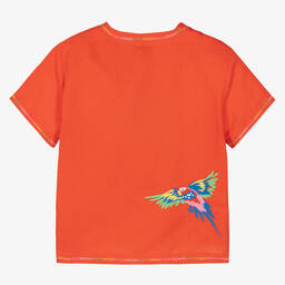 Stella McCartney Kids-Красная блузка из хлопка и льна | Childrensalon Outlet