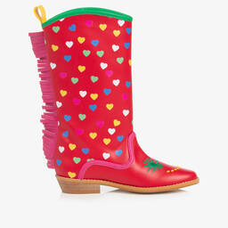 Stella McCartney Kids-Teen Girls Red Hearts Cowboy Boots | Childrensalon Outlet