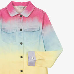 Stella McCartney Kids-Джинсовое платье с эффектом тай-дай для девочек-подростков | Childrensalon Outlet