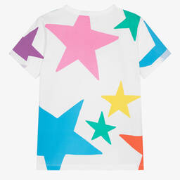 Stella McCartney Kids-تيشيرت تينز بناتي قطن عضوي لون أبيض | Childrensalon Outlet