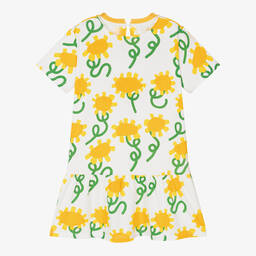 Stella McCartney Kids-Teen Girls White Cotton Sunflower Dress | Childrensalon Outlet