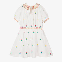 Stella McCartney Kids-Teen Girls White Floral Embroidered Dress  | Childrensalon Outlet