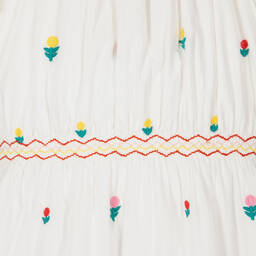 Stella McCartney Kids-Teen Girls White Floral Embroidered Dress  | Childrensalon Outlet